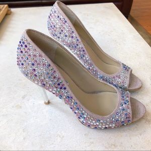 INC bedazzled sparking heals.